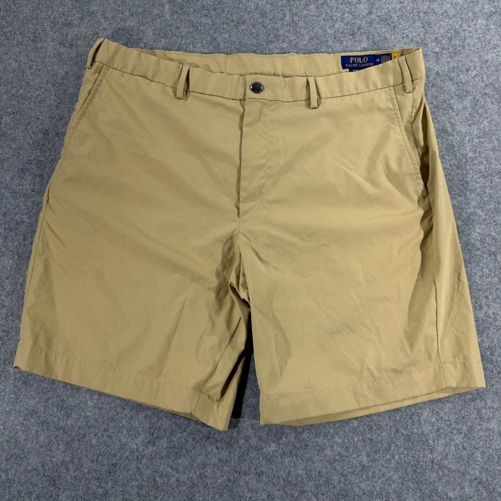 Polo Ralph Lauren Performance Mens Golf Shorts Khaki Tan Size 40 waist 9 Inseam